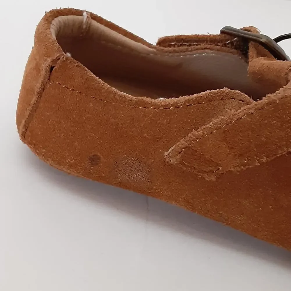 TheeBron Baby Mary Janes Slip On Shoes Suede Leather Walking Toddler 6 Cottage